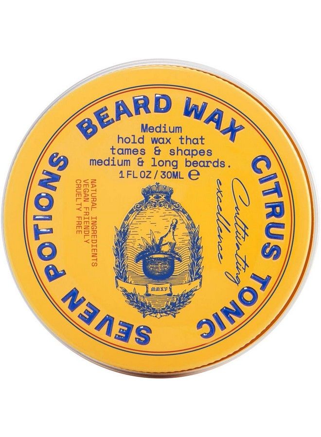 Seven Potions Beard Wax For Men Medium Hold Styling Wax To Shape And Nourish Your Beard Allnatural Vegan Cruelty Free Citrus Tonic (1 Fl Oz) - Image 2