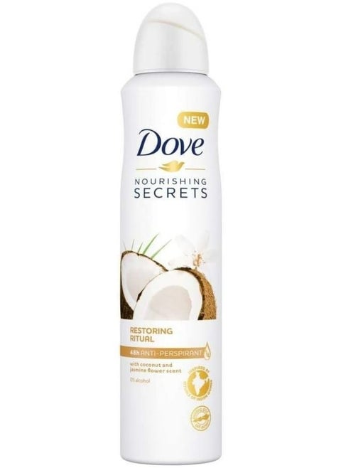 Dove Antiperspirant Aerosol Coconut And Jasmine Flower 250ml
