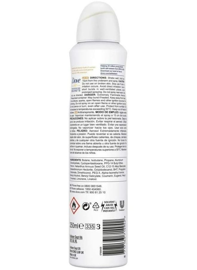 Dove Antiperspirant Aerosol Coconut And Jasmine Flower 250ml