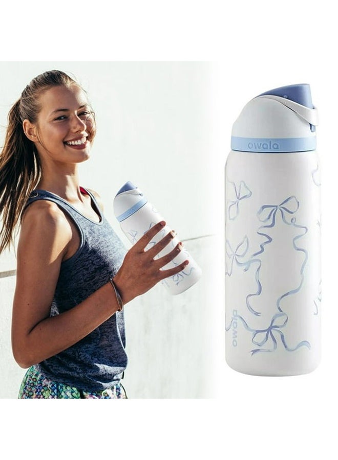FreeSip Insulated Stainless Steel Water Bottle with Straw for Sports, Travel, and School BPA-Free Sports Water Bottle - Image 1