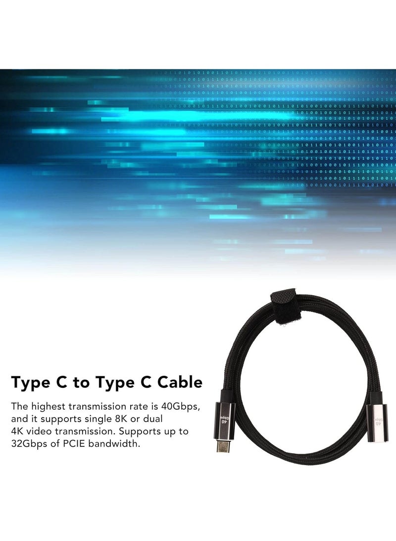 Cable- 8K 60Hz USB C 3ft to 4.0 Data Cable 4 PD100W 40Gbps Extension Cable Type C 80cm Tablet Laptop Charging Adapter