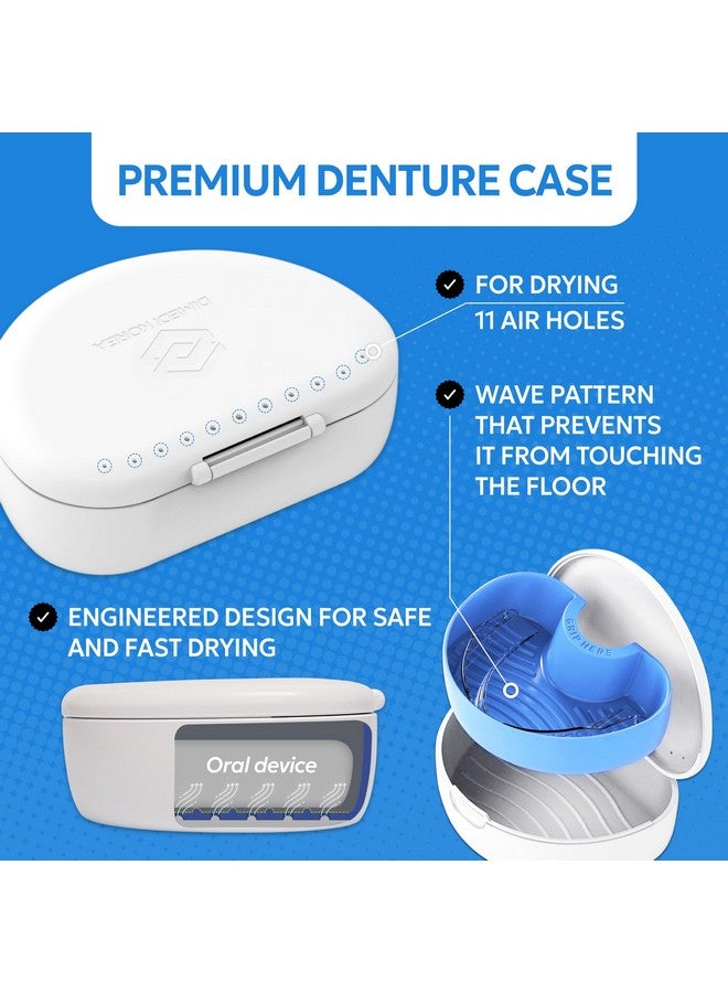 Generic Denture storage case - Hygienic & Protective Denture Bath Cup - Travel-Friendly Orthodontic Dental Retainer Container, Portable, Secure for Invisalign, Mouth guards, Braces - Easy to Use  - Image 4
