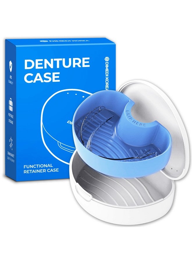 Generic Denture storage case - Hygienic & Protective Denture Bath Cup - Travel-Friendly Orthodontic Dental Retainer Container, Portable, Secure for Invisalign, Mouth guards, Braces - Easy to Use  - Image 1