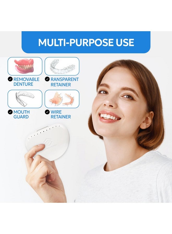 Generic Denture storage case - Hygienic & Protective Denture Bath Cup - Travel-Friendly Orthodontic Dental Retainer Container, Portable, Secure for Invisalign, Mouth guards, Braces - Easy to Use  - Image 5