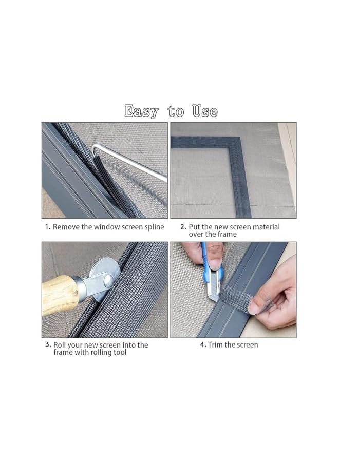 The Bros Custom Fiber Fly Insect Net, Anti Mosquito Bug For Windows Doors And Patio, Premium Pet Screen, Net Barrier, Invisible ((1 Meter, 4 Feet)) - Image 3