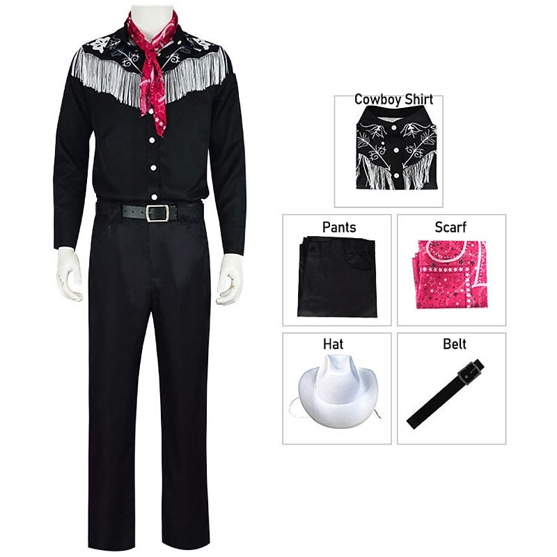 Y&D Couples Cowboy Doll Halloween Group Couples Costumes Men's Women's Movie Cosplay Cosplay Costume Party Black Costume Halloween Carnival Masquerade - Image 3