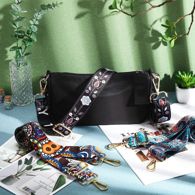 Weewooday 3 Pieces Purse Straps Replacement Crossbody Straps Adjustable Handbag Shoulder Strap Guitar style Strap for Women(Vintage Style) - Image 4