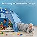 AFUNX Kids Play Tent Space Theme Indoor Tent with Tunnel Port Foldable Playhouse for Boys and Girls Ideal House for Imaginative PlayPerfect Kids Gift 70 x 45 x 43 - Image 4