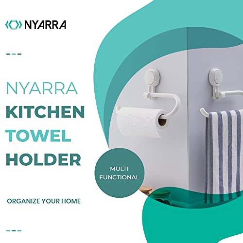 Nyarra Kitchen Towel Holder, Multifunctional Paper Towel Holder with Vacuum Suction, Easy One Push Installation, Napkin Holder for Kitchen, Under Cabinet, Over The Sink, Kitchen Towels [NR-0630] - Image 3
