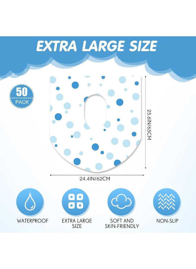 Reginary Reginary 50 Packs Disposable Toilet Seat Covers Extra Large Individually Wrapped for Kids and Adults, Portable Non Slip Waterproof Potty Seat Covers for Toddlers Potty Training, Travel (Dot)  - Image 2