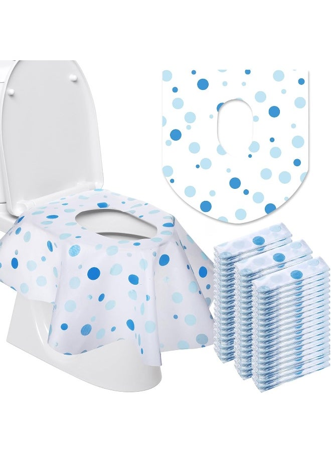 Reginary Reginary 50 Packs Disposable Toilet Seat Covers Extra Large Individually Wrapped for Kids and Adults, Portable Non Slip Waterproof Potty Seat Covers for Toddlers Potty Training, Travel (Dot)  - Image 1
