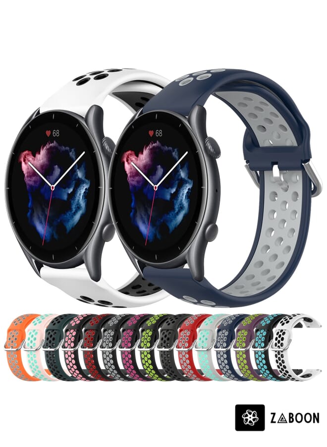 Zaboon سوار ساعة أمازفيت GTR 3 برو 22 مم مصنوع من السيليكون الرياضي القابل للتنفس - Image 3