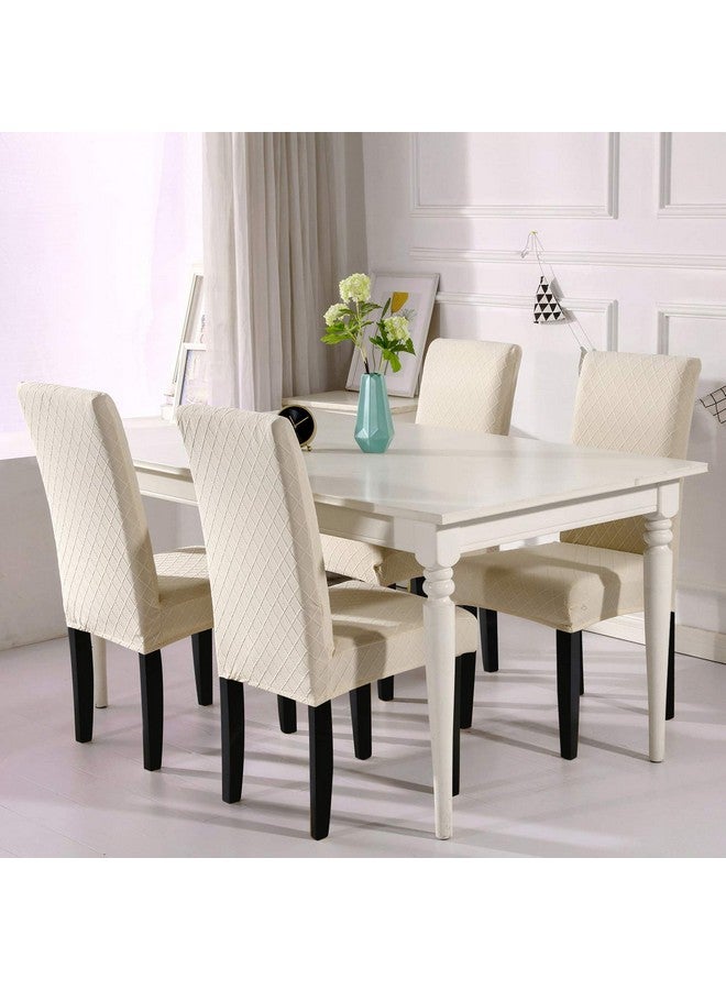 Fuloon 6 Pack Super Fit Stretch Removable Washable Short Dining Chair Protector Cover Seat Slipcover For Hotel, Dining Room, Ceremony, Banquet Wedding Party - Image 2