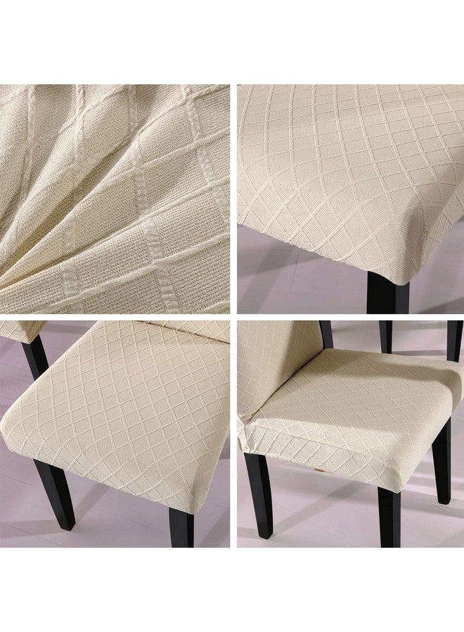 Fuloon 6 Pack Super Fit Stretch Removable Washable Short Dining Chair Protector Cover Seat Slipcover For Hotel, Dining Room, Ceremony, Banquet Wedding Party - Image 4