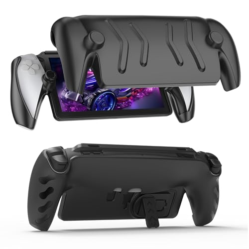 JOYTORN Full Protective Case Cover Compatible with PlayStation Portal Remote Player,PS5 Portal Case with Detachable Front Shell,Frosted Anti-Slip Handheld Design-Black - Image 1