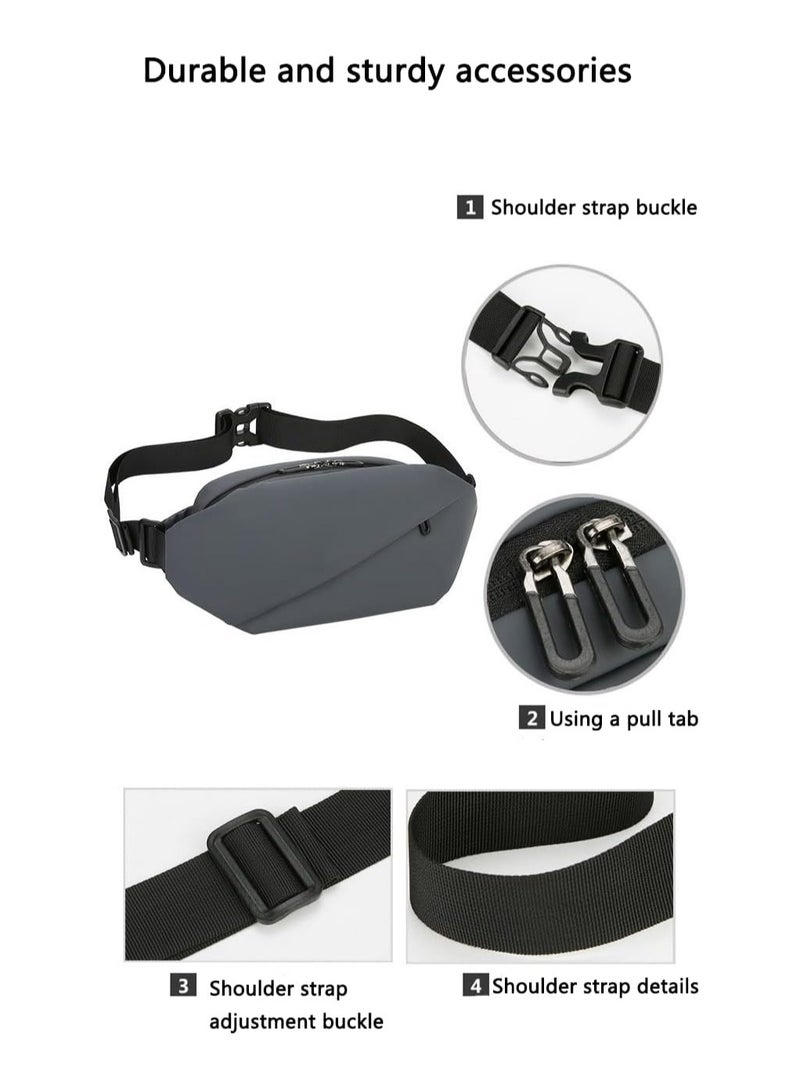 Oasisgalore Men's and women's Fanny Packs Large Crossbody Bag Adjustable Shoulder Straps  - Image 5