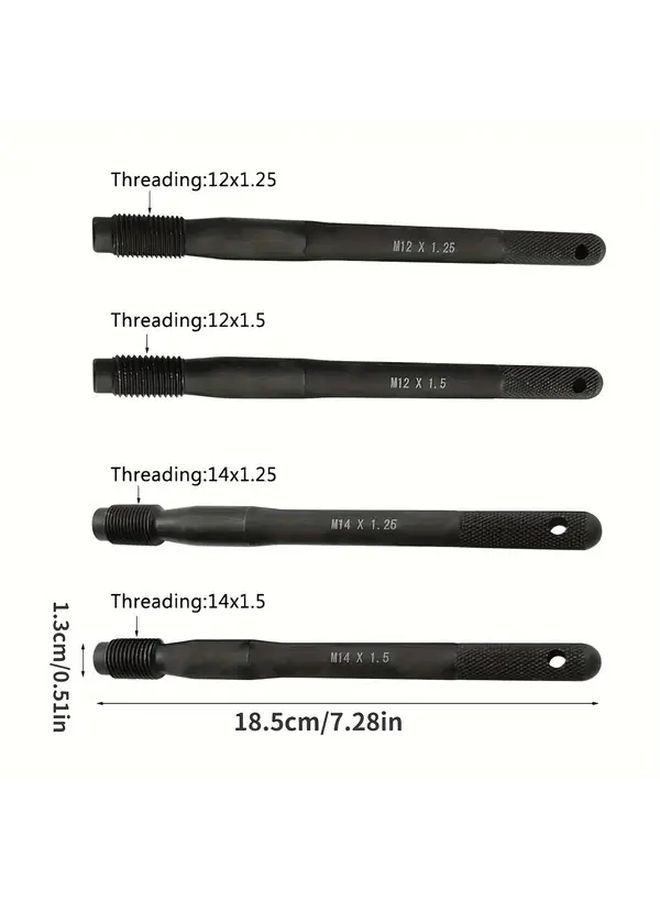 Black Steel Wheel Alignment Pin M14x1.25 for Auto Car Tire Hanger - Image 2