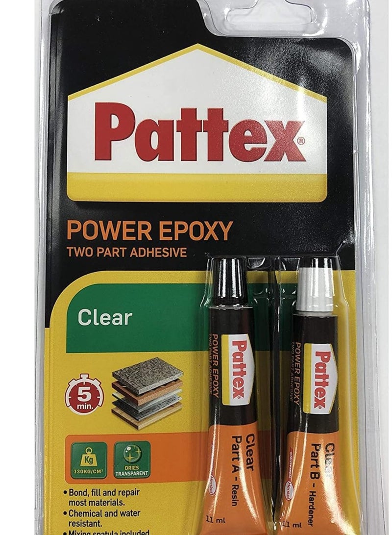 Pattex Power Epoxy is a transparent, two-component, versatile adhesive for repairing and filling a variety of materials, including metal, wood, and plastic. 130 kg/cm² bonding strength, water and chemical resistant. - Image 5