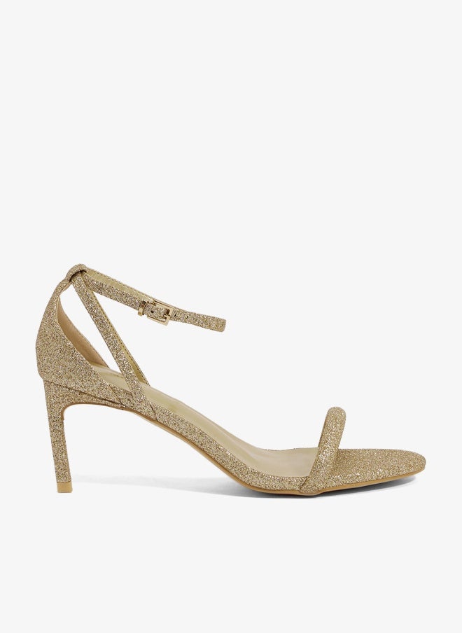 GLAMOROUS Casual Ankle Strap Heeled Sandals - Image 1