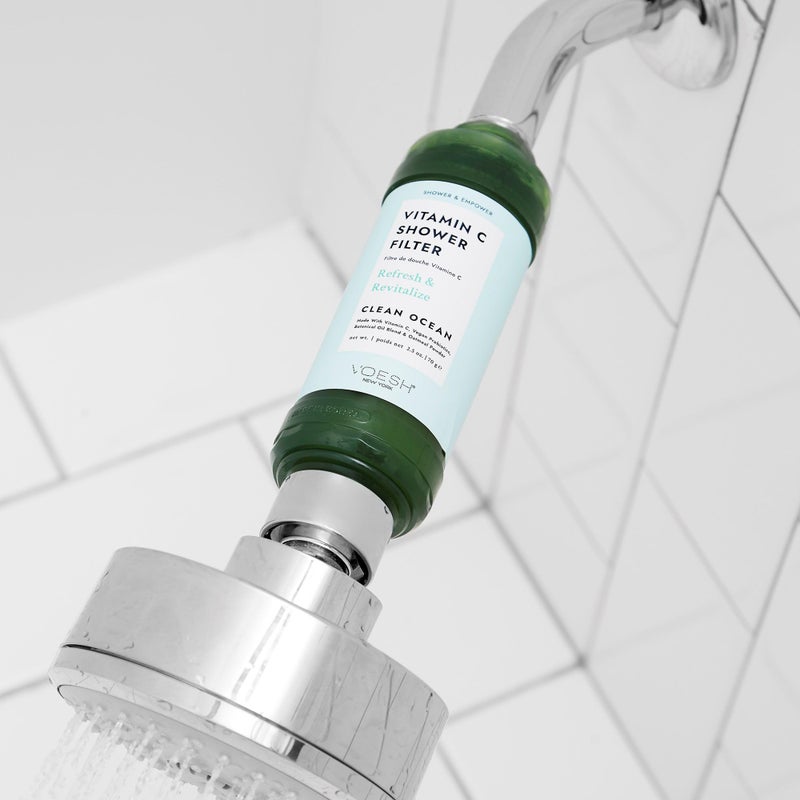 VOESH Vitamin C Shower Filter, Clean Ocean, Shower Aromatherapy, Water Purifier, Water Softener, Vegan Probiotics, Spa Shower Head, Water Filter, Shower Self-Care - Image 3