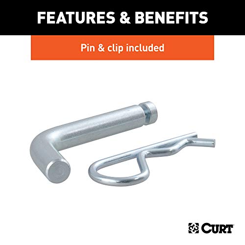 Curt تركيب جرار CURT 45148، كرة 2 بوصة، دبوس، يناسب مستقبل 1-1/4 بوصة، 3,500 رطل، انخفاض 3-1/4 بوصة، طلاء مسحوق أسود لامع - Image 5