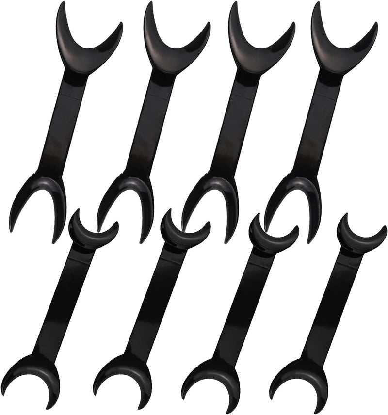 Ceonam 8 Pack Black T-Shape Intraoral Cheek Lip Retractor, 4 Large Size+4 Small Size Double Head Mouth Opener for Teeth Whitening Surgical Retractor, Dental Orthodontic Oral Care Tool - Image 1