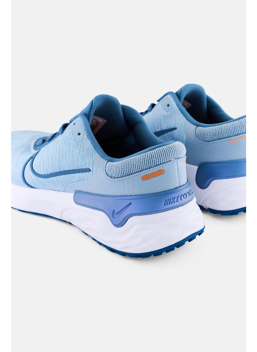 Nike - Men Renew Run 4 Lace Up Sports Shoes, Sky Blue - Image 1