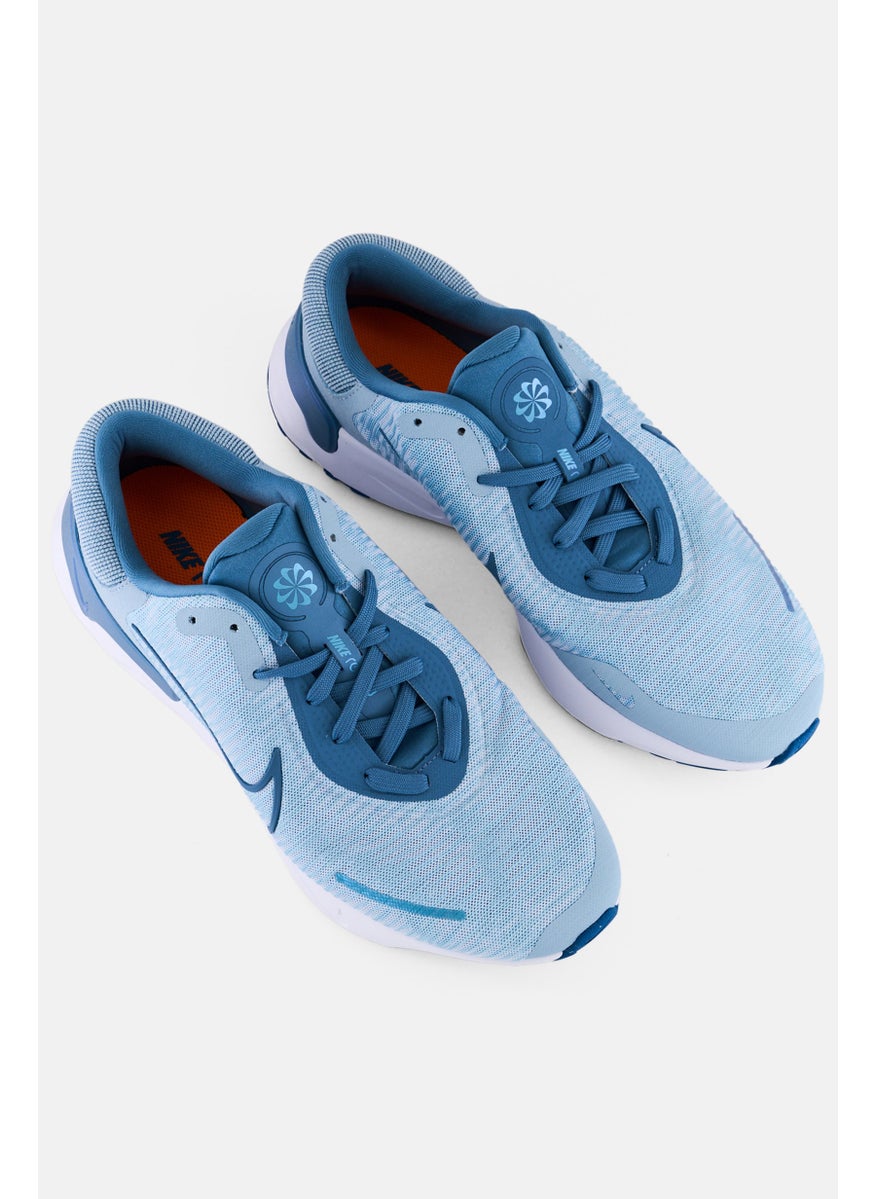 Nike - Men Renew Run 4 Lace Up Sports Shoes, Sky Blue - Image 1