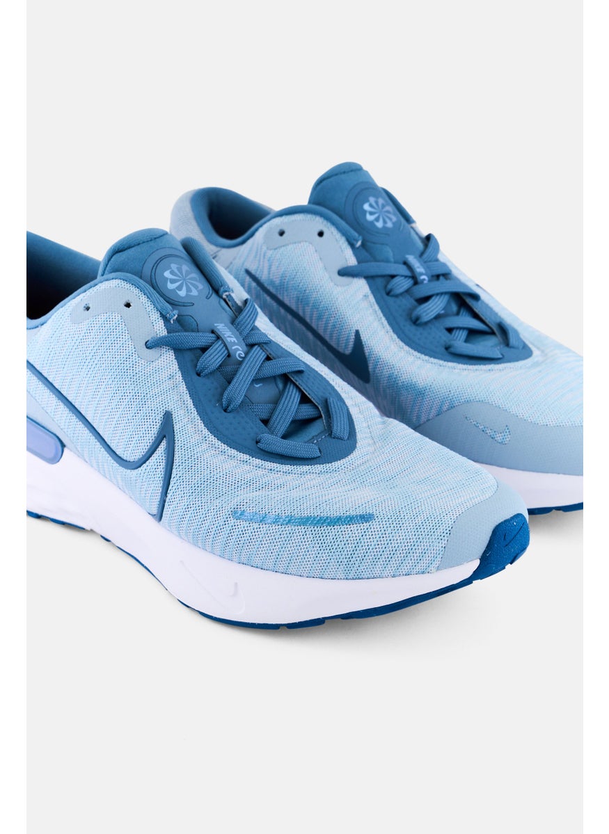 Nike - Men Renew Run 4 Lace Up Sports Shoes, Sky Blue - Image 1