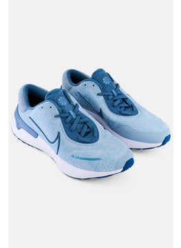 Men Renew Run 4 Lace Up Sports Shoes, Sky Blue