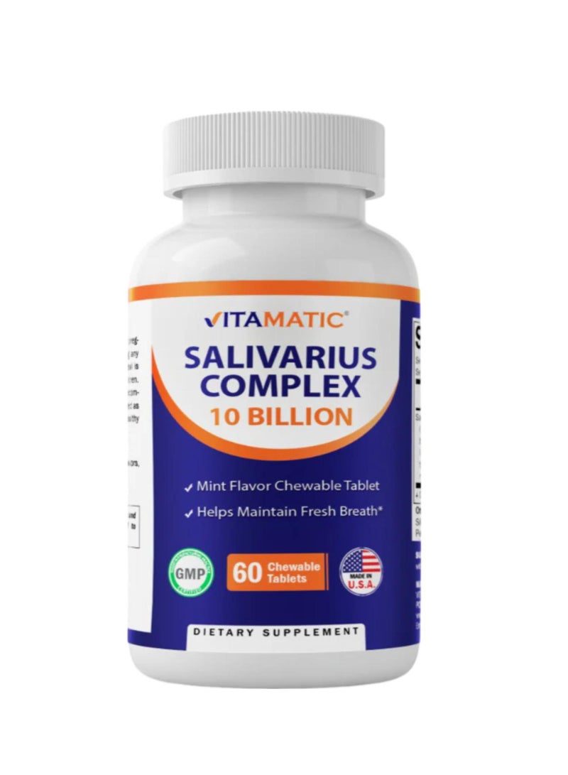 Vitamatic Salivarius Complex 10 Billion 60 Chewable Tablets