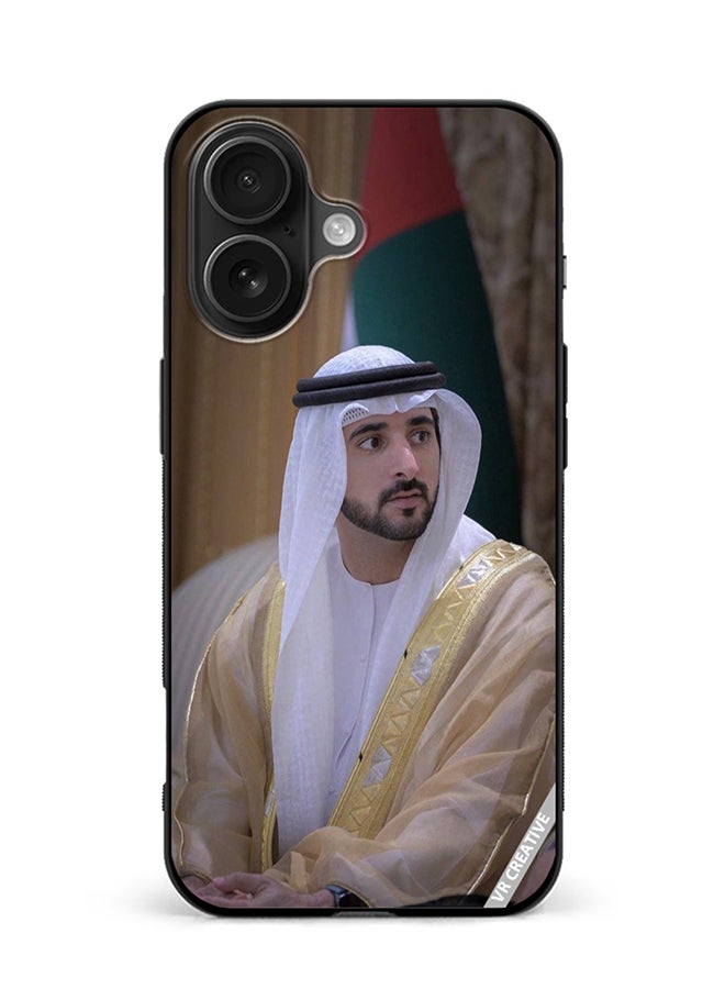 VR CREATIVE Protective Case Cover For Apple iPhone 16 Sheikh Hamdan Bin Mohammed Bin Rashid Al Maktoum Design Multicolour