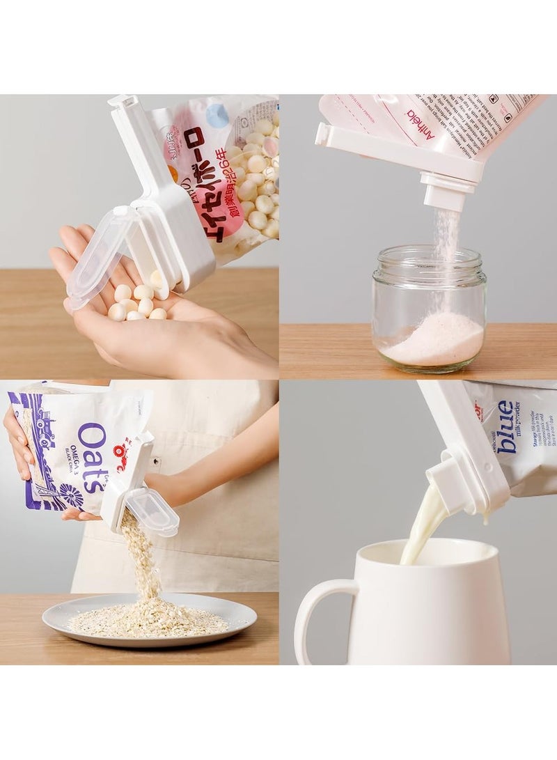 Food Clip Set, 2 Sizes, Flip-Up Chip Bag Clips for Airtight Food Storage, Durable Plastic Sealing Clips - Image 2