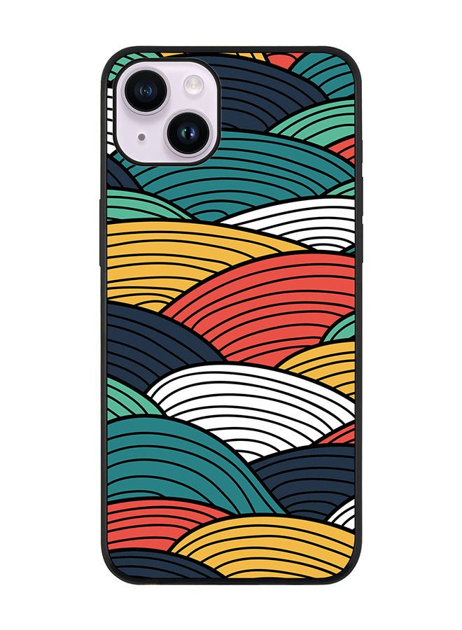 Stylizedd Rugged Black edge case for Apple iPhone 14 Slim fit Soft Case Flexible Rubber Edges Anti Drop TPU Gel Thin Cover - Woven Colors - Image 1