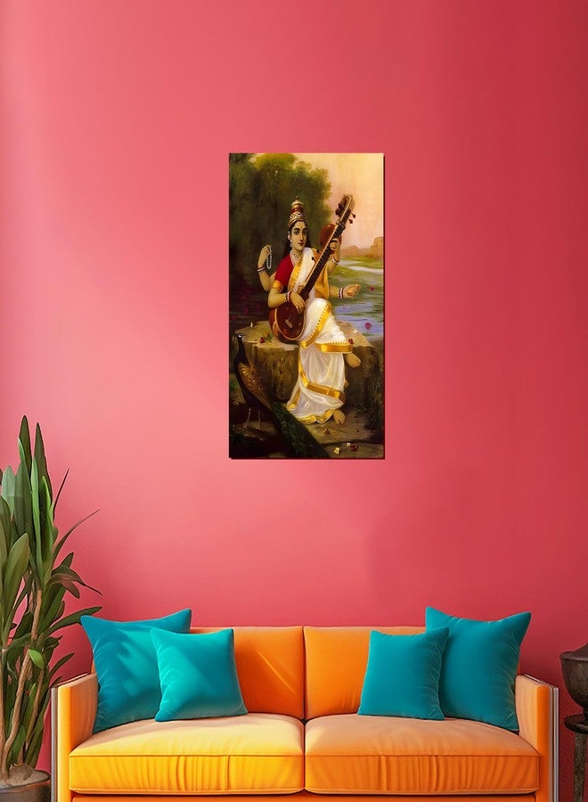 Roostaflag Ravi Varma Paintings Poster | Saraswati Ravi Varma Posters For Wall | Raja Ravi Varma Paintings Sticker | Raja Ravi Varma Paper Posters For Room Decoration - Image 3