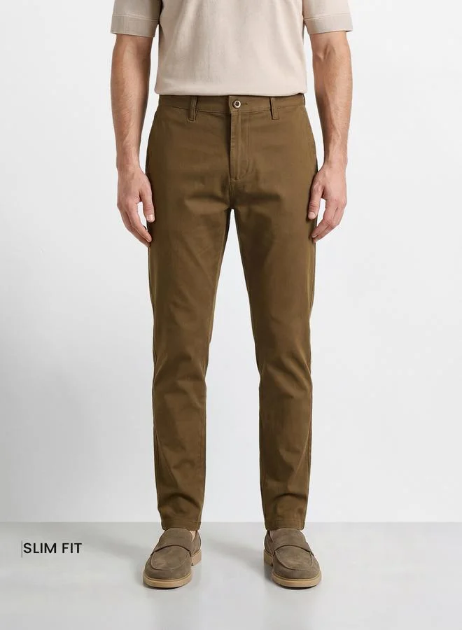 The Indian Garage Co Men Slim Fit Mid Rise Chinos