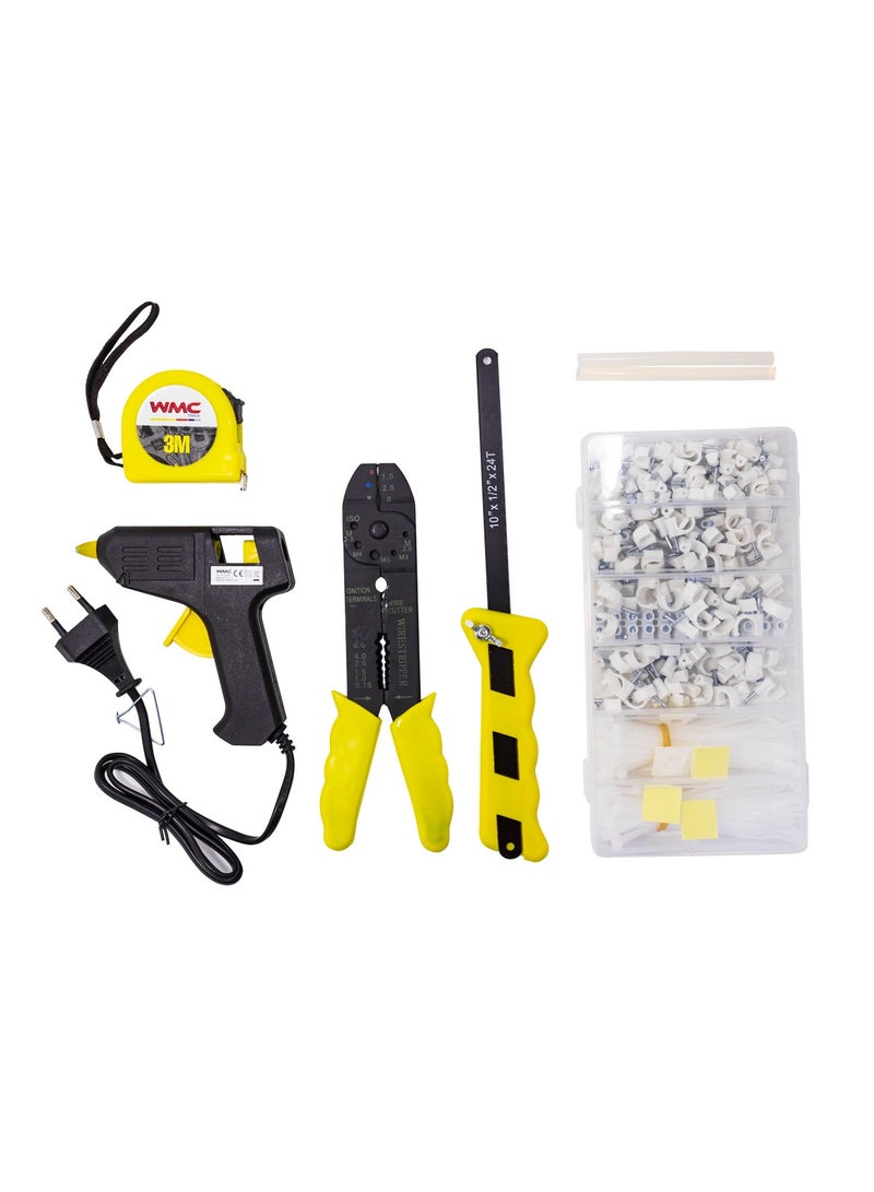 WMC TOOLS Tool Set 321 Pieces Electricians Kit Repair Glue Gun 10W - Image 1