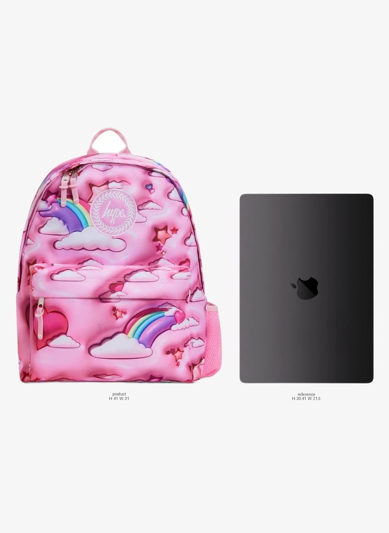 Backpack Iconic Pink 3D Clouds