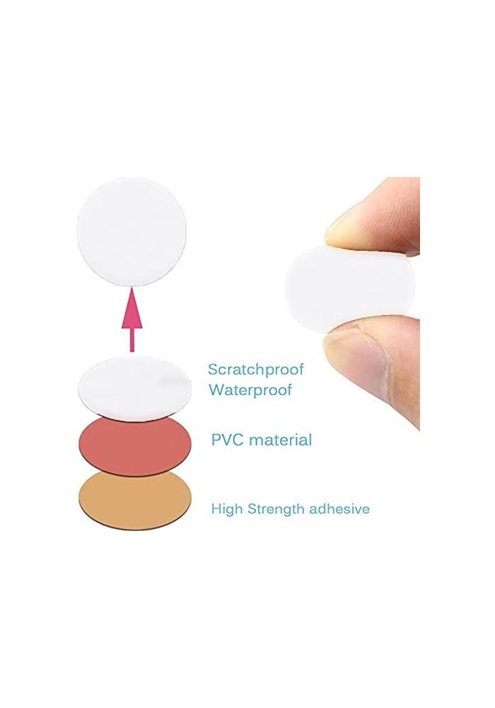 Yining Self-Adhesive Screw Hole Stickers, 384pcs-0.59inch/15mm Self-Adhesive Screw Covers Caps Dust Proof Sticker for Wood Screw-White - Image 4