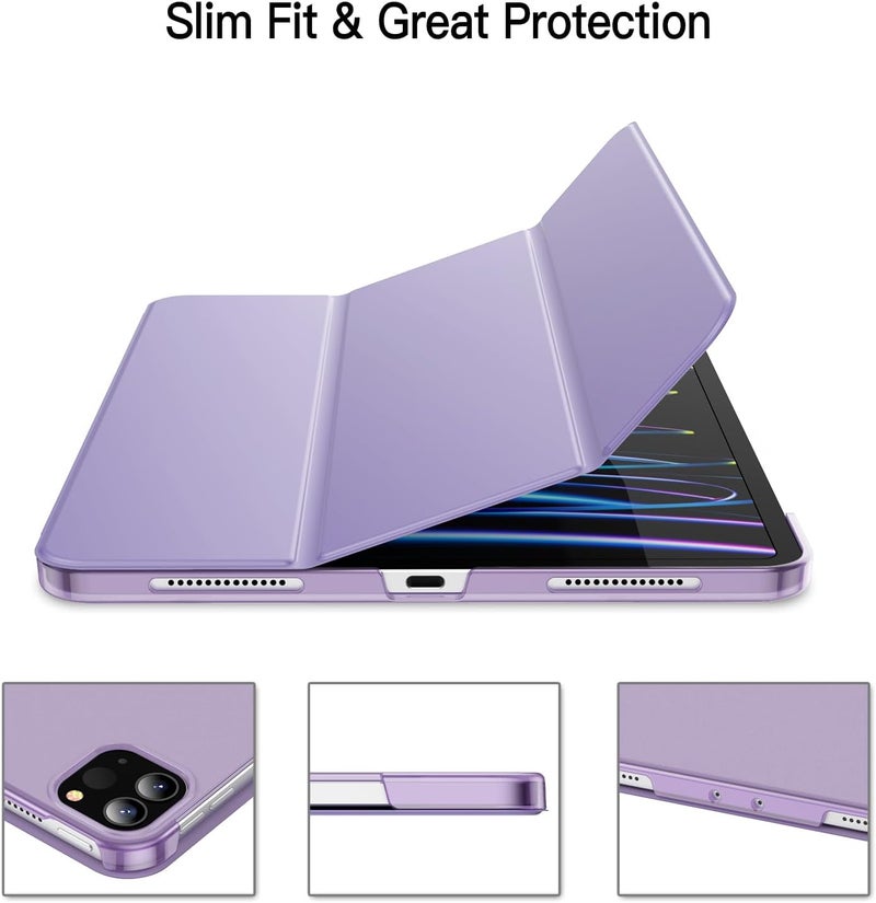Jetech Case for iPad Pro 11-Inch, 2022/2021/2020/2018 Model (4th/3rd/2nd/1st Generation), Compatible with Pencil, Cover Auto Wake/Sleep (Light Purple) - Image 3