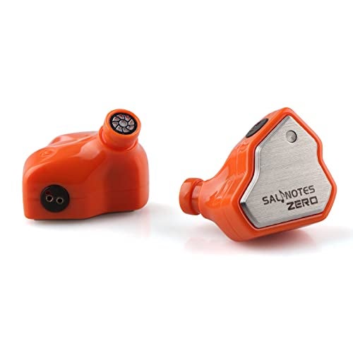 Linsoul 7Hz Salnotes Zero HiFi 10mm Dynamic Driver in-Ear Earphone IEM with Metal Composite Diaphragm Stainless Steel Faceplate Detachable 2Pin OFC Cable (Orange, with Mic, 3.5mm) - Image 3
