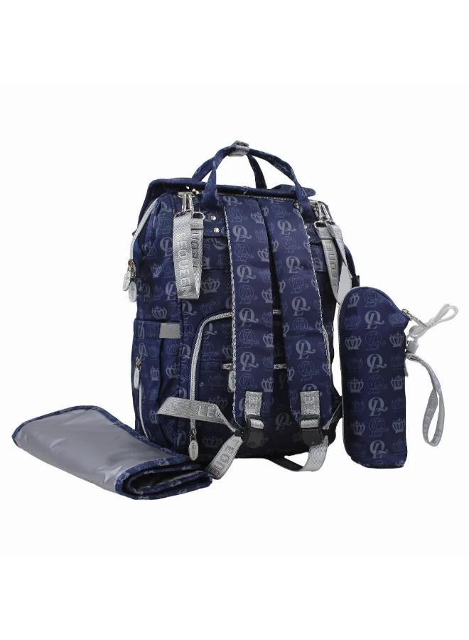 LeQueen Diamond 8th Special Edition Soft Waterproof Diaper Bag - Navy Blue - Image 2