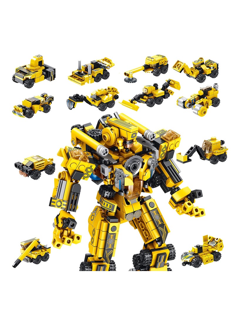 Loquat Robot Building Toys 573 PCS, 25 in 1 Construction Toy Engineering Building Bricks Construction Vehicles Kit, Engineering Robot Transforming Blocks, Best Gift for Kids Age 6 7 8 9 10 11 12 Year Old - Image 1