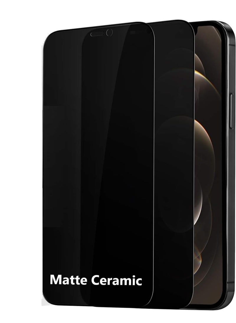 FARROBIZZ [2-Pack] iPhone 13 Pro Max Matte Privacy Ceramic Screen Protector Film, Matte, Anti-Spy, Full Adhesive, Flexible,[Not A Glass], Anti-Spy Full Adhesive Flexible Film For 13 Pro Max (iPhone 13 Pro Max)  - Image 2