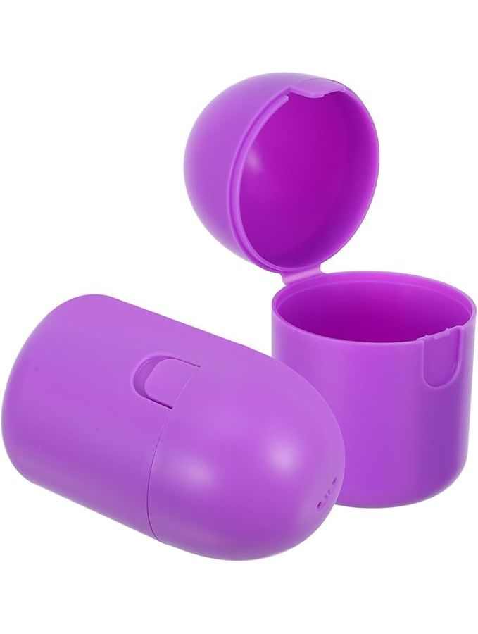 Carrier 2pcs Case Holder Large Capacity Leakproof for Outdoor Activities Purple - Image 1