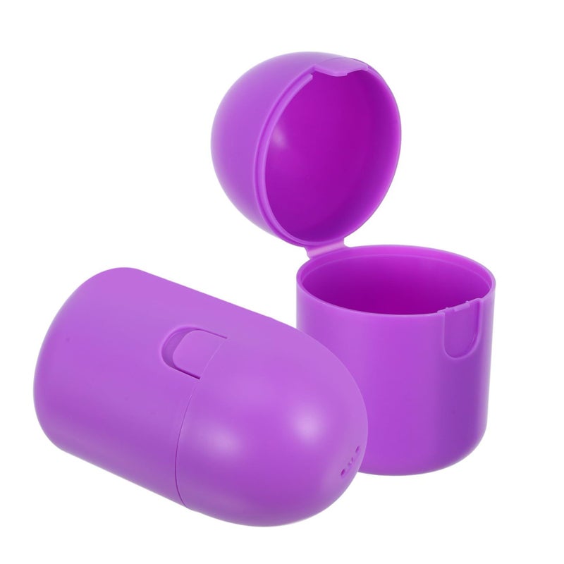 Carrier 2pcs Case Holder Large Capacity Leakproof for Outdoor Activities Purple - Image 2