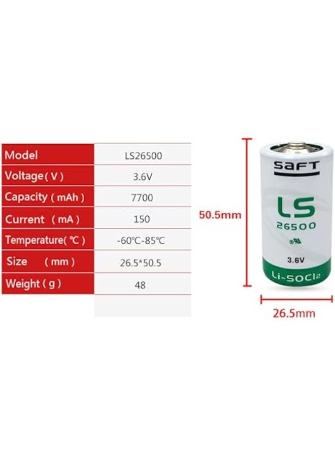 SAFT LS 26500 3.6V C Size Lithium Battery – Long Life Industrial Primary Battery | High Capacity & Reliable Power - Image 3