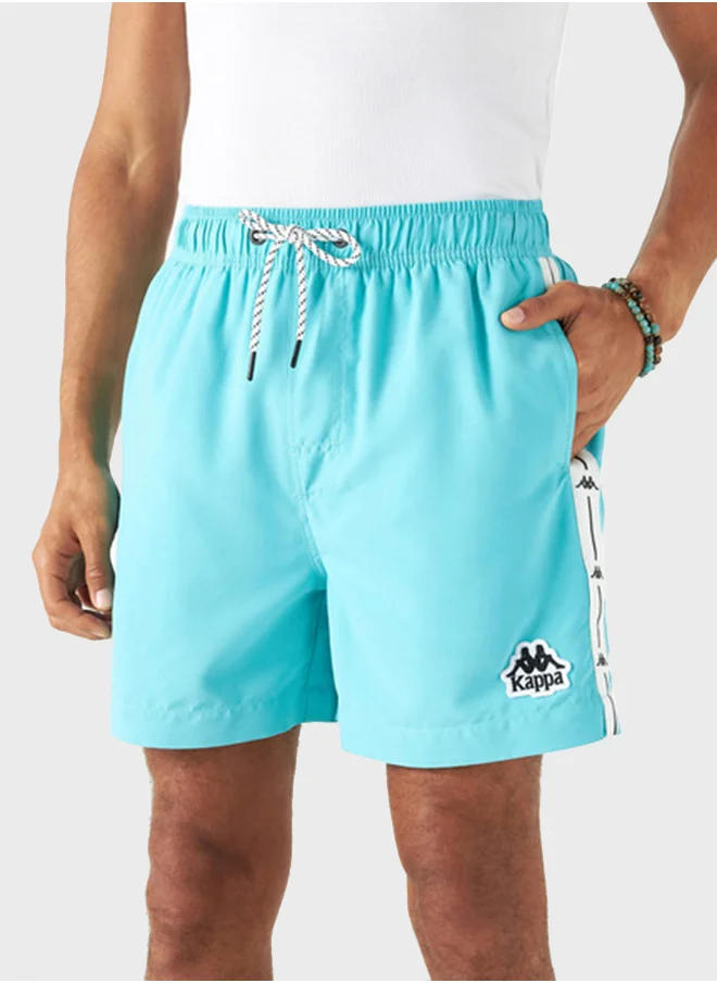 كابا Logo Drawstring Swim Shorts