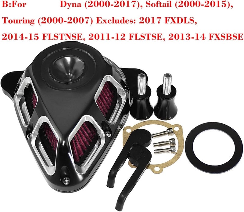 QASULER Motorcycle Turnable Air Cleaner - Image 2
