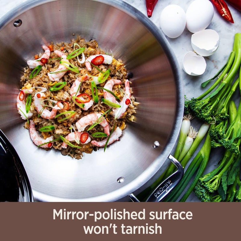 All-Clad Copper Core 5-Ply Stainless Steel Fry Pan 12 Inch Induction Oven Broiler Safe 600F Pots and Pans, Cookware Silver - Image 3